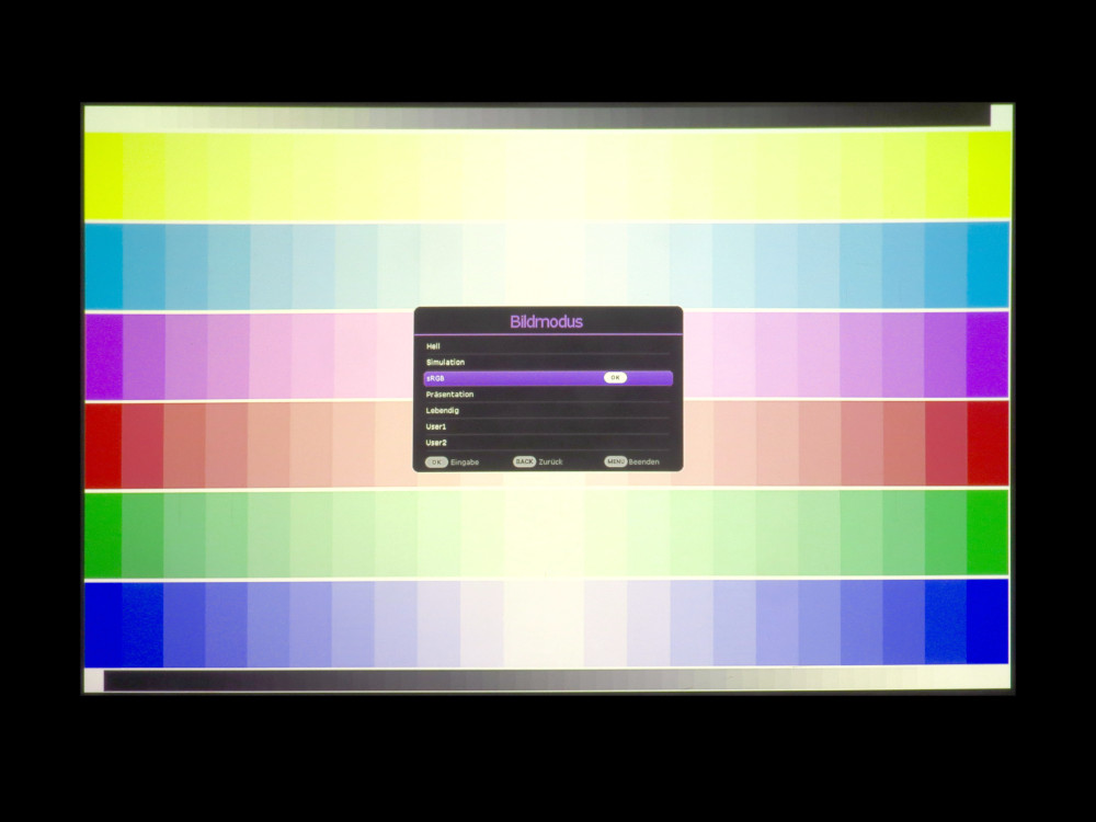 BenQ LH860ST: sRGB